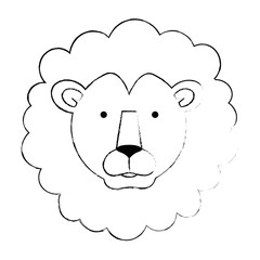 wild lion head icon