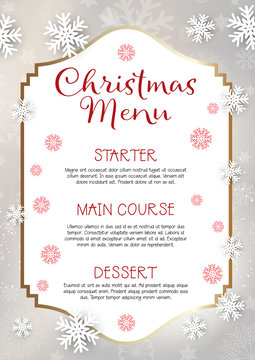 Christmas Menu Design Background