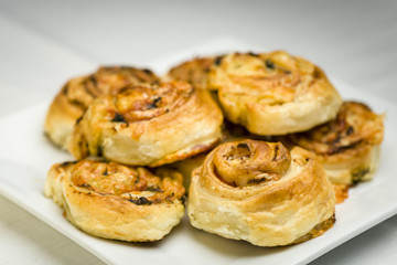 Appetizer with French pastry