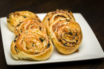 Appetizer with French pastry