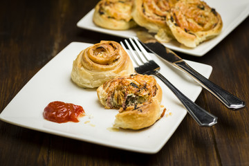 Appetizer with French pastry