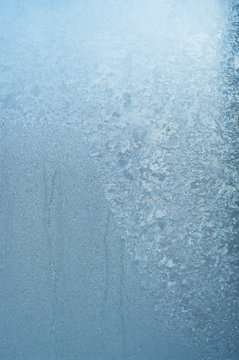 Frozen window, winter background