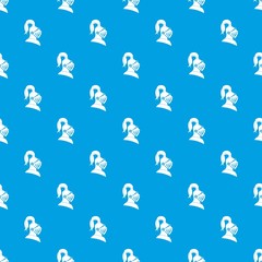 Medieval helmet pattern seamless blue