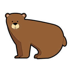 Obraz na płótnie Canvas wild grizzly bear icon