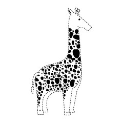 wild giraffe isolated icon