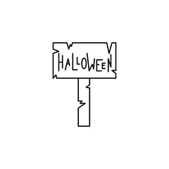 halloween signboard icon