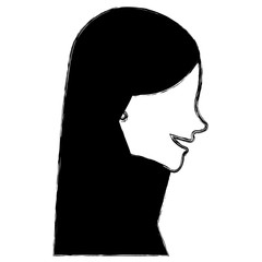 beautiful woman head avatar character