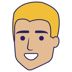 young man head avatar character