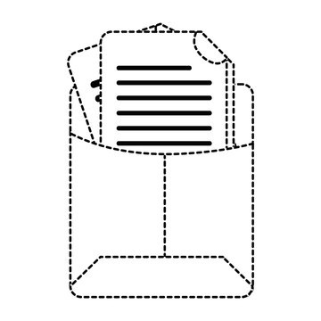 dotted shape file folder with business document information