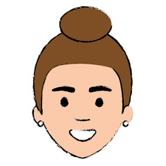 beautiful woman head avatar character