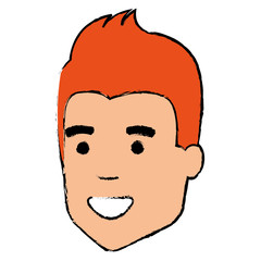 young man head avatar character