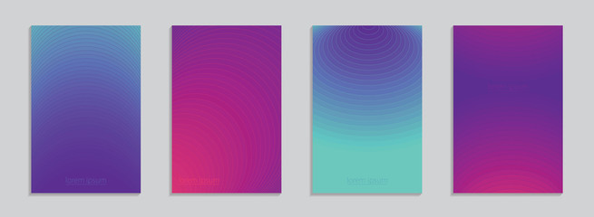 Fototapeta premium Minimal covers design. Colorful gradients with linear geometric sructure. Future geometric patterns. Eps10 vector. Collection of templates for web, posters, cards and covers.