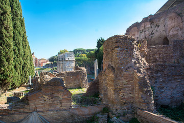 view of the imperial forum in rome