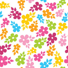 Cute colorful seamless pattern vector illustration white background