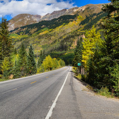 The Million Dollar Highway on Red Mountain Pass
on an autumn day