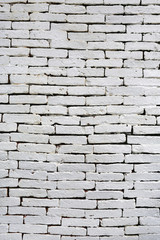 White brick wall texture.