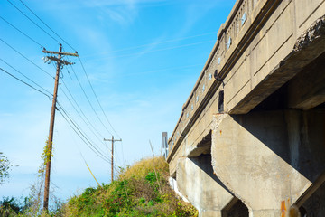 Bridge and Telephone Poles