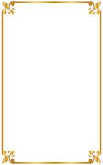 frame and borders, Golden frame on white background. Thai pattern , Vector illustration