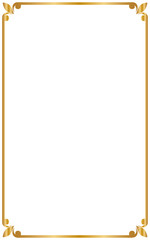 frame and borders, Golden frame on white background. Thai pattern , Vector illustration