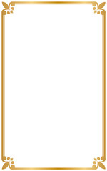 frame and borders, Golden frame on white background. Thai pattern , Vector illustration