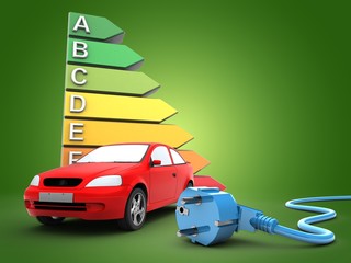 3d car with energy rating
