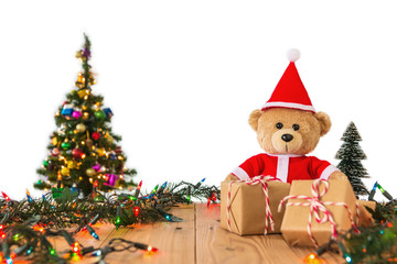 Teddy Bear in Santa Cross Dress