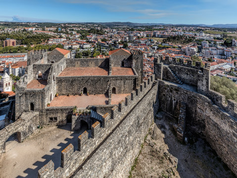 Medieval Castle of Leiria in Portugal, constructed by order of the first king of Portugal, Afonso Henriques, in 1135.