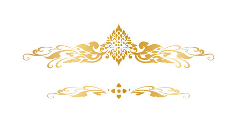 Line Thai Golden , The Arts of Thai, line pattern background, graphic thai, Vector illustration
