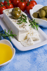 Cheese feta with olives