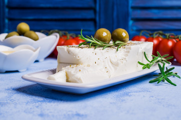 Cheese feta with olives