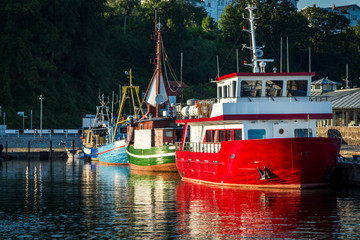 Boats in dock Sassnitz Ruegen Germany