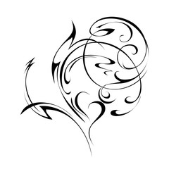 ornament 157. abstract drawing in black lines on a white background