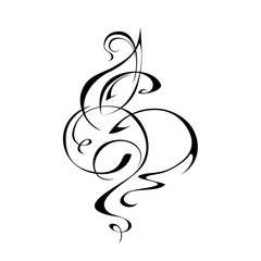 ornament 158. abstract drawing in black lines on a white background