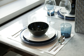 dinning table set at home