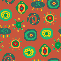 Fototapeta premium Cute stylish seamless pattern with decorative ornament
