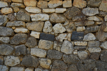 Old wall brick texture , front view