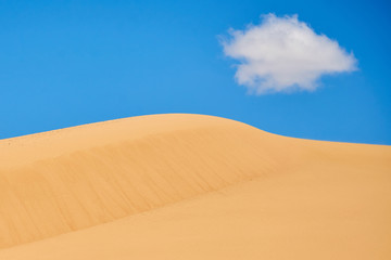 Sand dunes of Asia. In physical geography, a dune is a hill of loose sand built by wind or the flow of water.