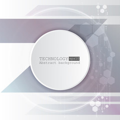 Abstract technology background with various technological elements. Vector illustration.