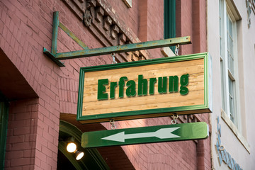 Obraz premium Schild 277 - Erfahrung