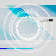 Obraz premium Abstract technology background with various technological elements. Vector illustration.