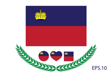 Obraz premium Liechtenstein Flag vector illustration. Liechtenstein Flag. National Flag of Liechtenstein.