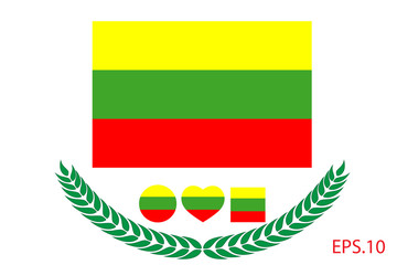 Lithuania Flag vector illustration. Lithuania Flag. National Flag of Lithuania.