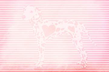 和紙とダルメシアン-ピンク