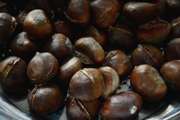 CASTAGNE ARROSTITE,CAMPANIA,SUD ITALIA.