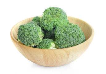 Broccoli on white background