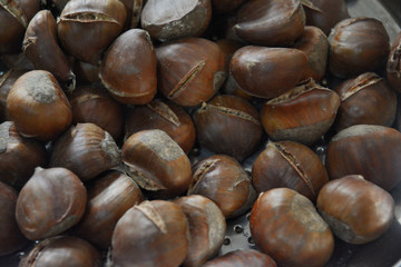 CASTAGNE ARROSTITE,CAMPANIA,SUD ITALIA.