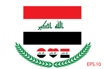 Official vector flag of Iraq. Eps.10