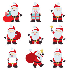 Big collection Christmas Santa Claus poses 