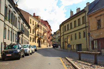 Angel Square in Vilnius in Lithuania. Zarzecze district.