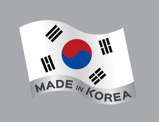 made in Korea icon and vector